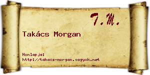 Takács Morgan névjegykártya
